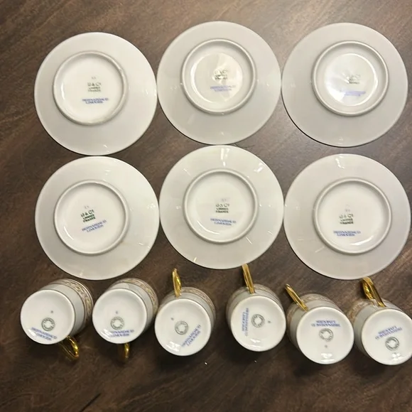 B&C Bernardaud Limoges France Tea Cups - Picture 5 of 10